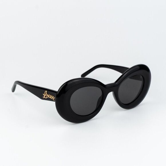 Loewe WING Women Sunglasses Black Grey Cat Eye LW40112I 01A NEW AUTHENTIC